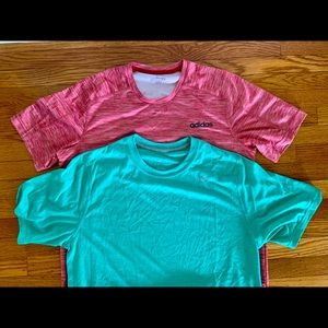 Mens athletic tees, Nike and Adidas, size L